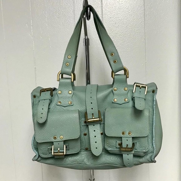 Mulberry Light Blue Leather Satchel - Picture 2 of 9